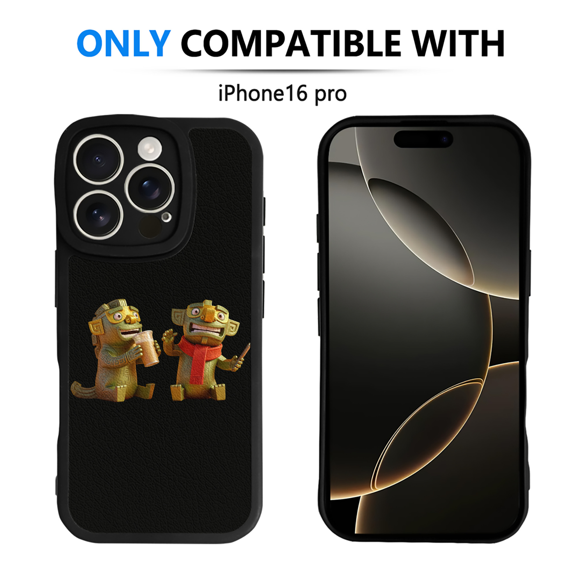 （画像用） Ne Zha 2 ナタ 魔童の大暴れ 【iPhone 16シリーズ対応】シリコンスマホケース（レザー調） 材質：シリコン